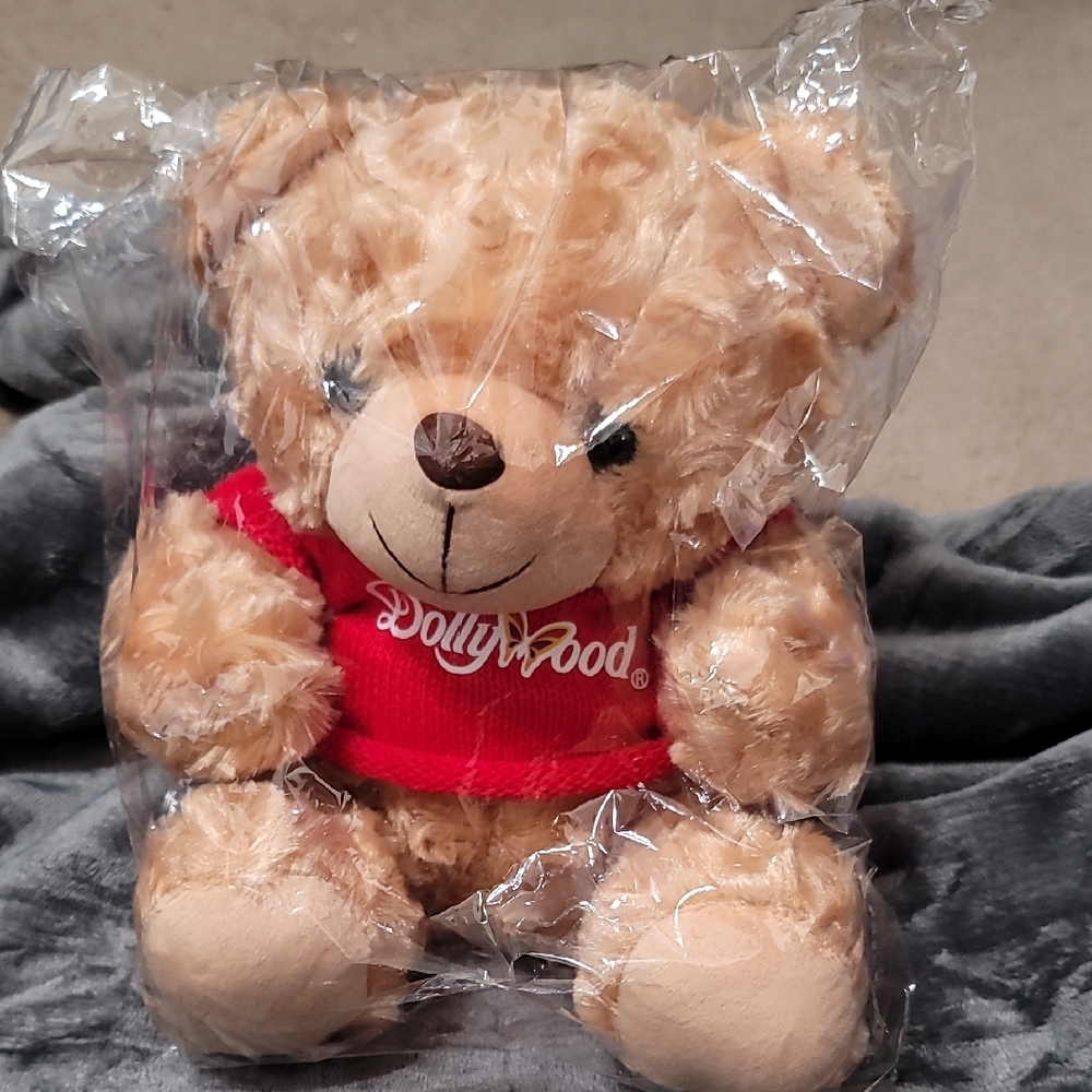 Dollywood Plush Teddy Bear - Tan with Red Sweater